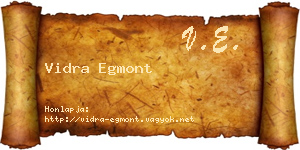 Vidra Egmont névjegykártya