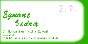 egmont vidra business card